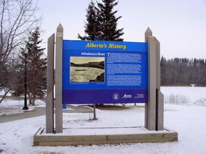 Sign - Alberta's History: Athabasca River