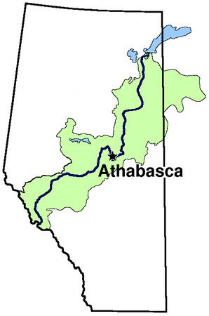 Map of Athabasca River Basin