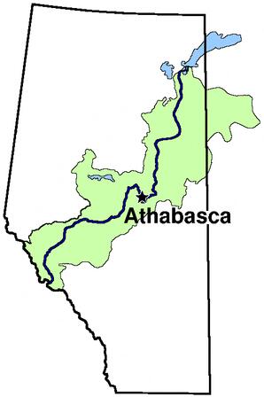 Map of Athabasca River Basin