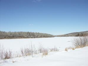 Athabasca River from Athabasca Riverfront Park - winter