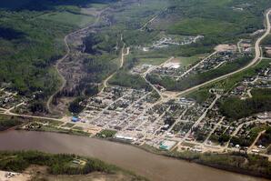 Aerial view of Town of Athabasca