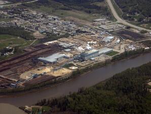 Aerial View of Alberta Newsprint Company with Log Yard-02