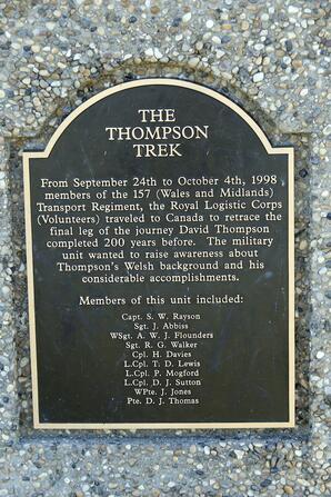 Plaque: The Thompson Trek