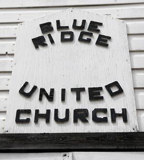 Sign for Blue Ridge United Church