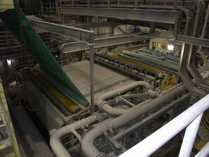 Alberta Pacific Pulp Mill - sheet of dried pulp