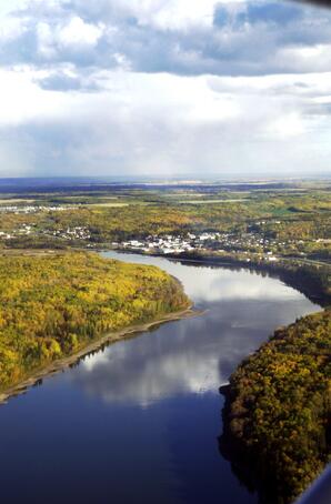 Athabasca River Valley and Town of Athabasca