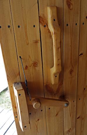Wooden Door Handle and Latch