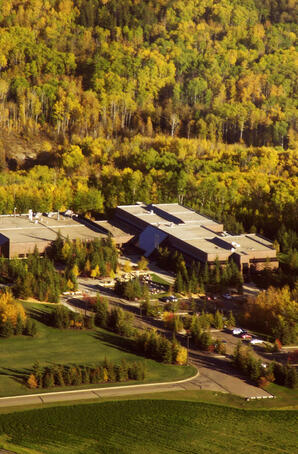 AU Athabasca - Aerial View of Main Campus in Fall