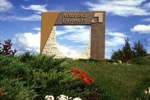 Athabasca University Sign at Entrance