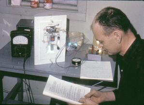 Archie Asbridge setting up a program to measure the vertical ozone profile