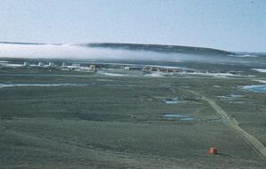 Fog bank over the Resolute Bay station