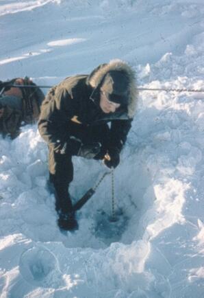 Measuring the ice-depth