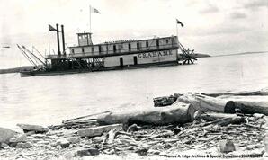 SS. Grahame at the shoreline, [Alberta].