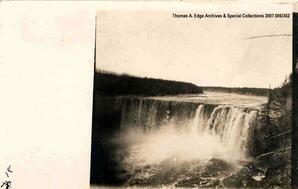 Waterfalls, Hay River. Note on the back reads: "Alexandra Falls, Hay River".