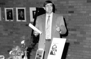 Dominique Abrioux in the AUGC chambers, Athabasca, Alberta