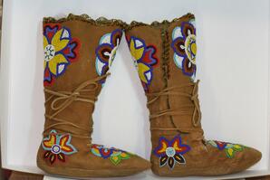 Athapaskan beaded dance boots