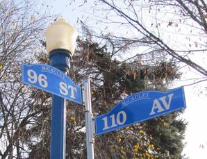Street corner signs