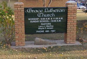 Grace Lutheran Church Sign