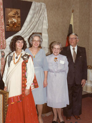 Latvian Canadian woman with mother and grandparents
