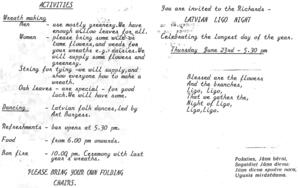 Richards-Latvian Ligo Night