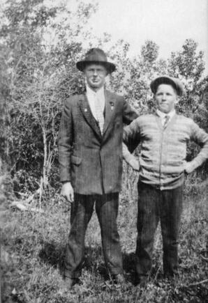 A young Karl Deering (and unidentified family member)