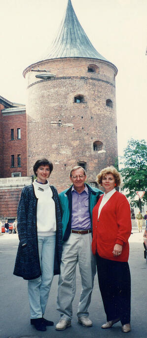 Marie and Andy Auzin visit the Old Town part of Riga Latvia