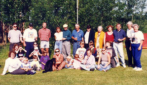 The Auzin's Extended Family Celebrating a Birthday at Pigeon Lake, Alberta