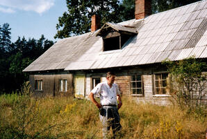 Ollie Auzins at Auzin's Ancestral Home and property in Latvia
