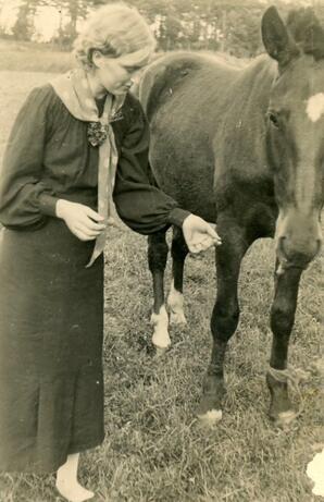 Emma ongrandfather's farm