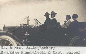 Mr. and Mrs. Sawle, Mrs. Edna Nancekivell and Capt. Barber
