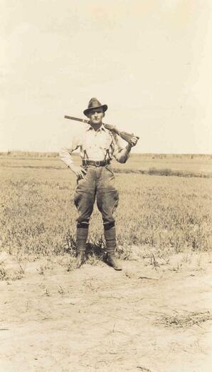 Ernst Feuereisen with Rifle