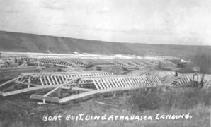 Boat Building at Athabasca Landing