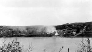 Athabasca, AB - Fire Near Riverfront