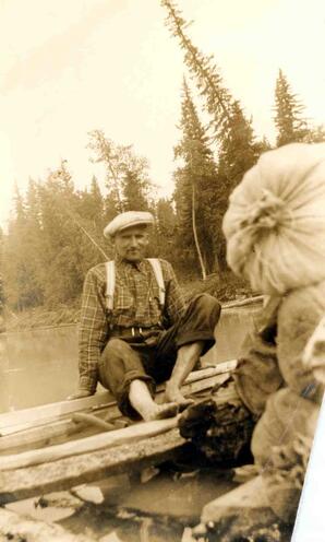 Ernst Feuereisen on Boat