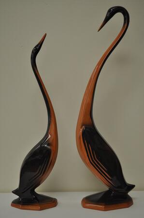 Two Clay Egrets