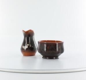 Small Clay Cream and Sugar Set