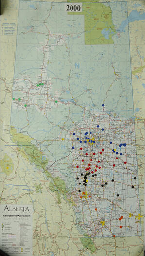Map of Branch Locations - 2000
