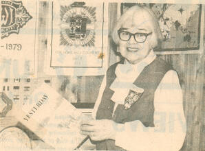 Margaret Hanlan with Yesterday Book