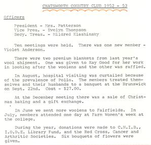 Chatsworth Country Club 1952-1953