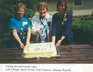 Cutting the Anniversary Cake