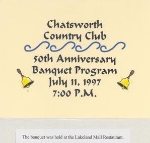 50th Anniversary Banquet Program