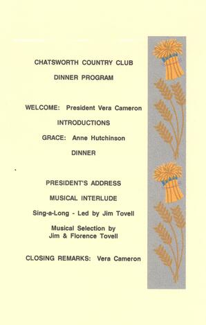 50th Anniversary Dinner Program