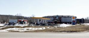 Businesses along Highway 2 in Slave Lake