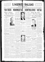 Liaudies Balsas = Peoples voice, October 21, 1937
