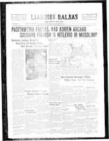 Liaudies Balsas = Peoples voice, October 25, 1940
