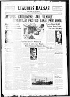 Liaudies Balsas = Peoples voice, October 31, 1939