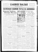 Liaudies Balsas = Peoples voice, August 5, 1937