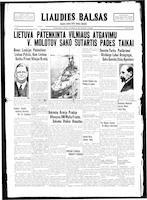 Liaudies Balsas = Peoples voice, October 20, 1939