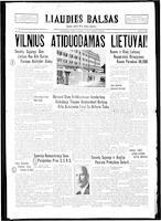 Liaudies Balsas = Peoples voice, October 13, 1939