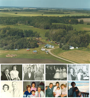 Various pictures of Gordon Walker's farm and familiy